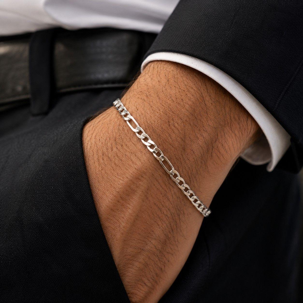 Pulsera Hombre Cartier 3x1-6 mm Plata Ley 925-2