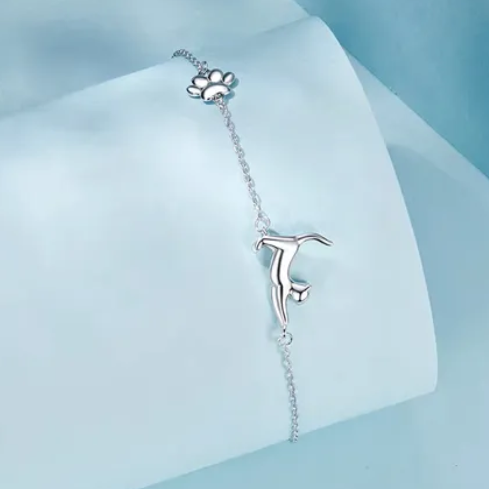 Pulsera Gatito Huellita Mascotas en Plata 925 -2