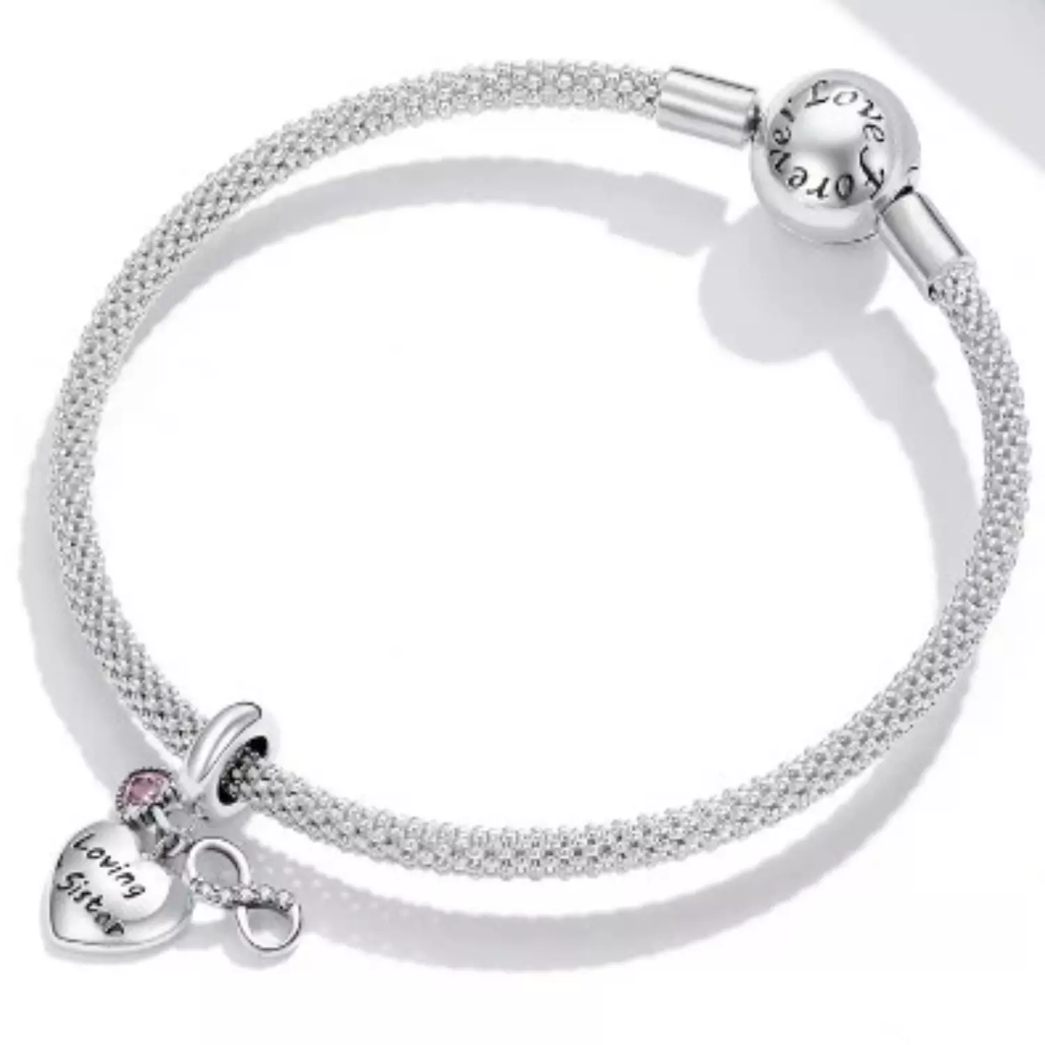  Charm Amor Hermanas Infinito en Plata 925 -2