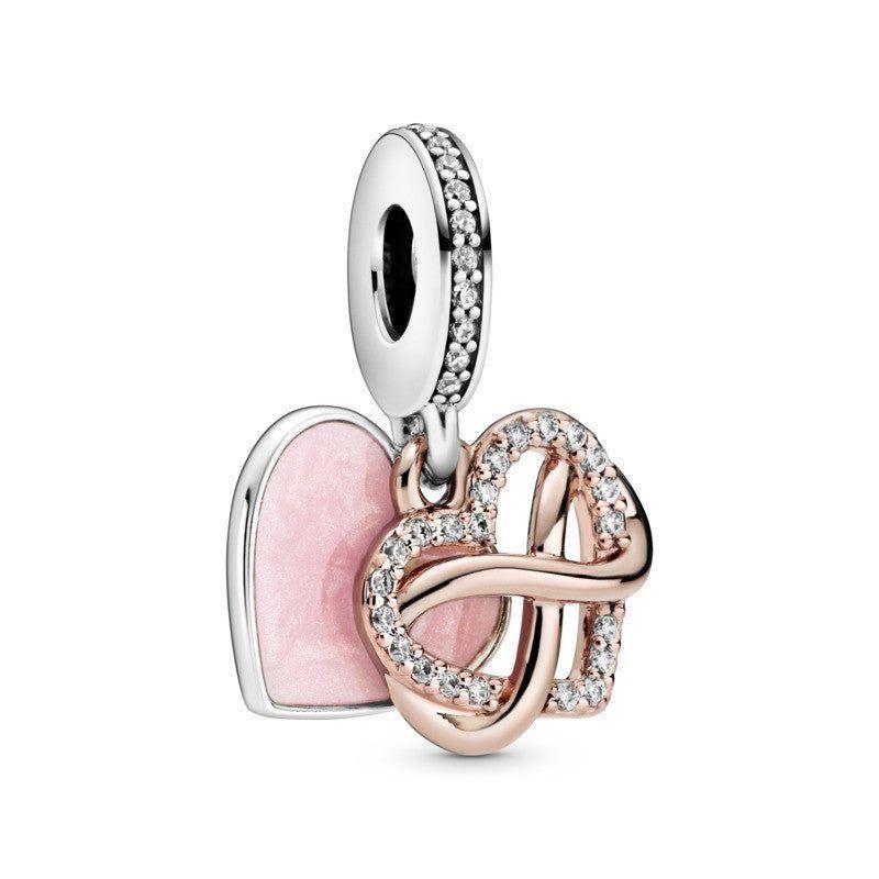Charm Corazón Infinito Circón Brillante en Plata 925 -0