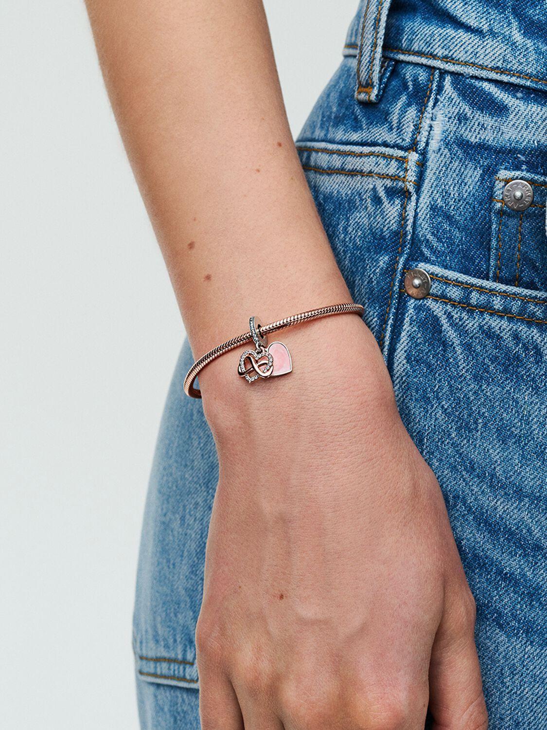 Charm Corazón Infinito Circón Brillante en Plata 925 -1