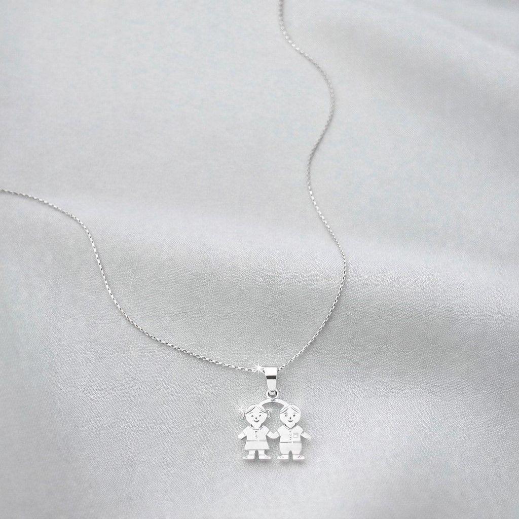 Collar Colgante Niña, Niño Plata Ley 925 -2