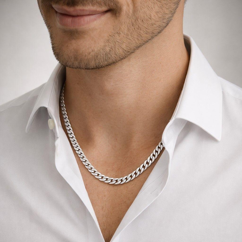 Cadena Grumet 3 mm Hombre en Plata 925 -2