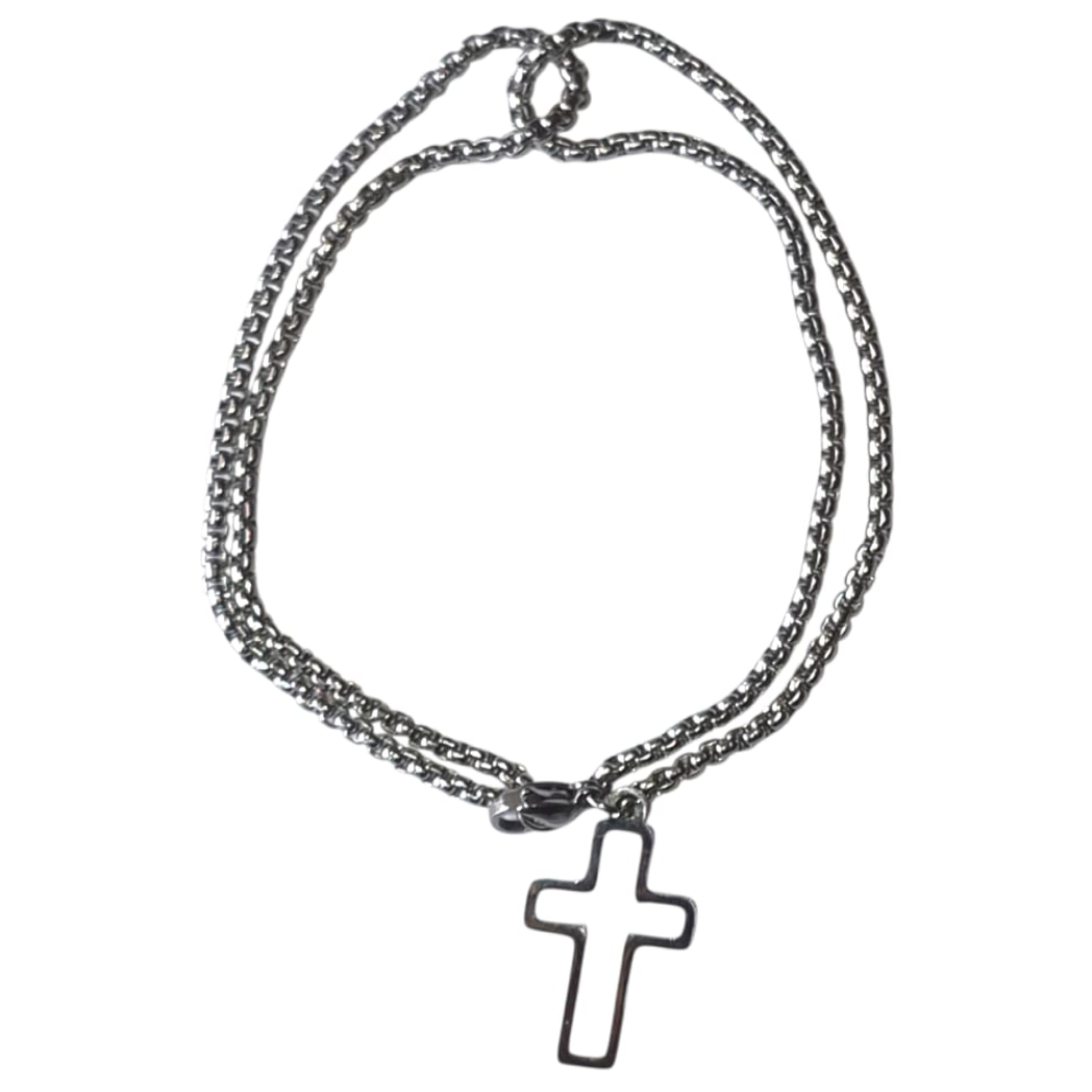 Pulsera Hombre Acero Inoxidable Estilo Cruzado Moderno-0