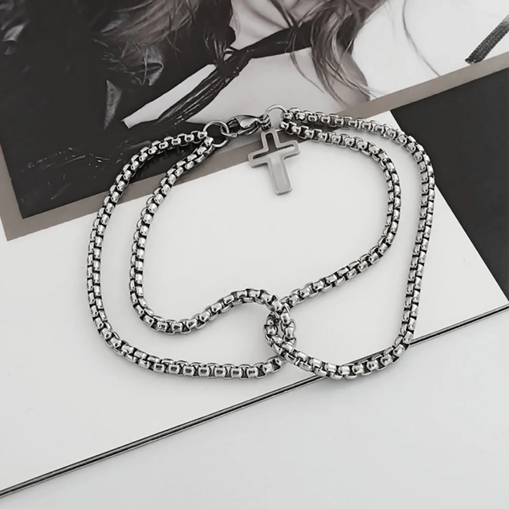 Pulsera Hombre Acero Inoxidable Estilo Cruzado Moderno-2