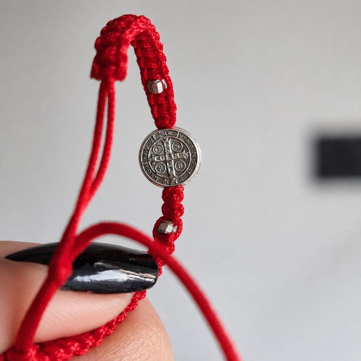 Pulsera Baby Medalla San Benito Plata 925-4