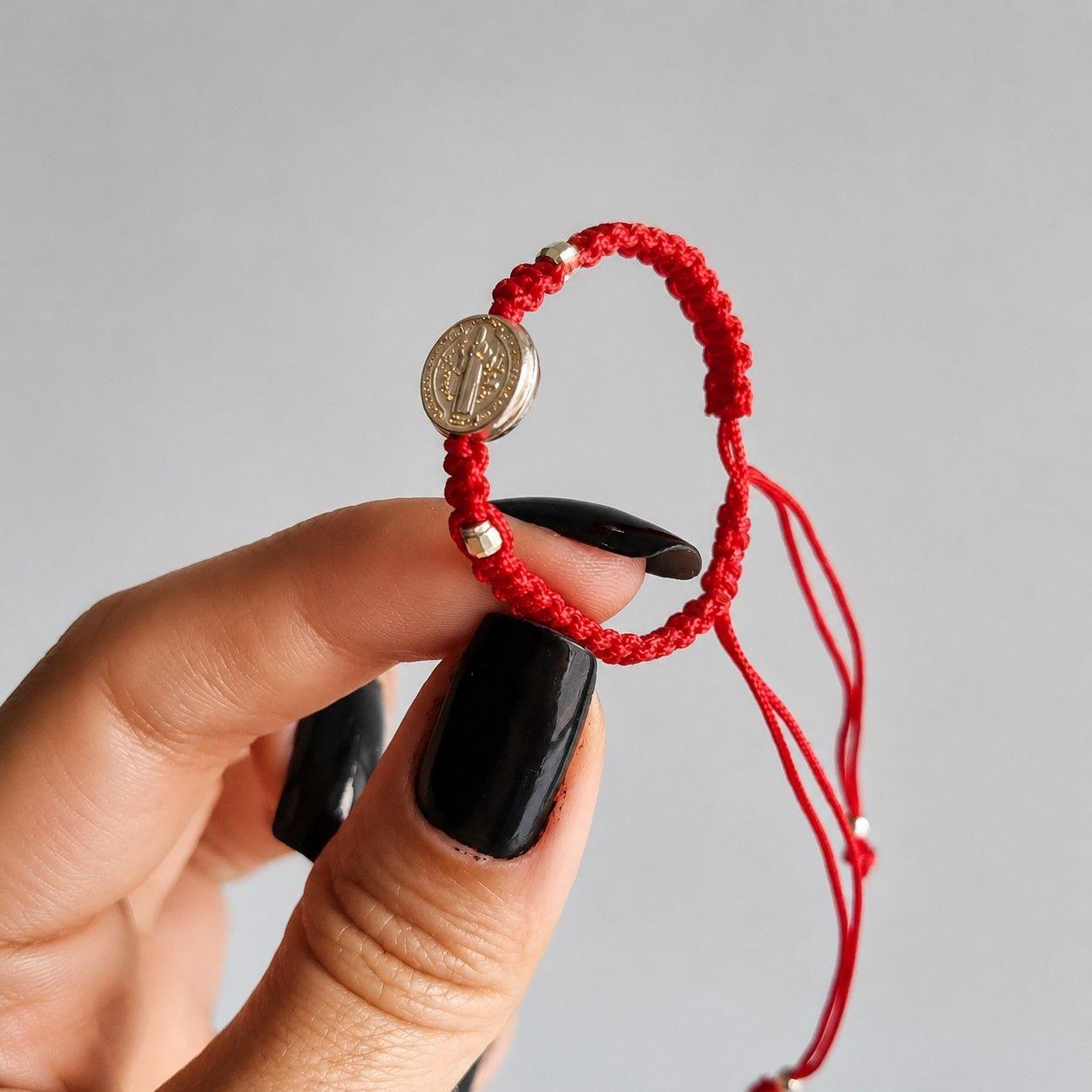 Pulsera Baby Medalla San Benito Plata 925-5