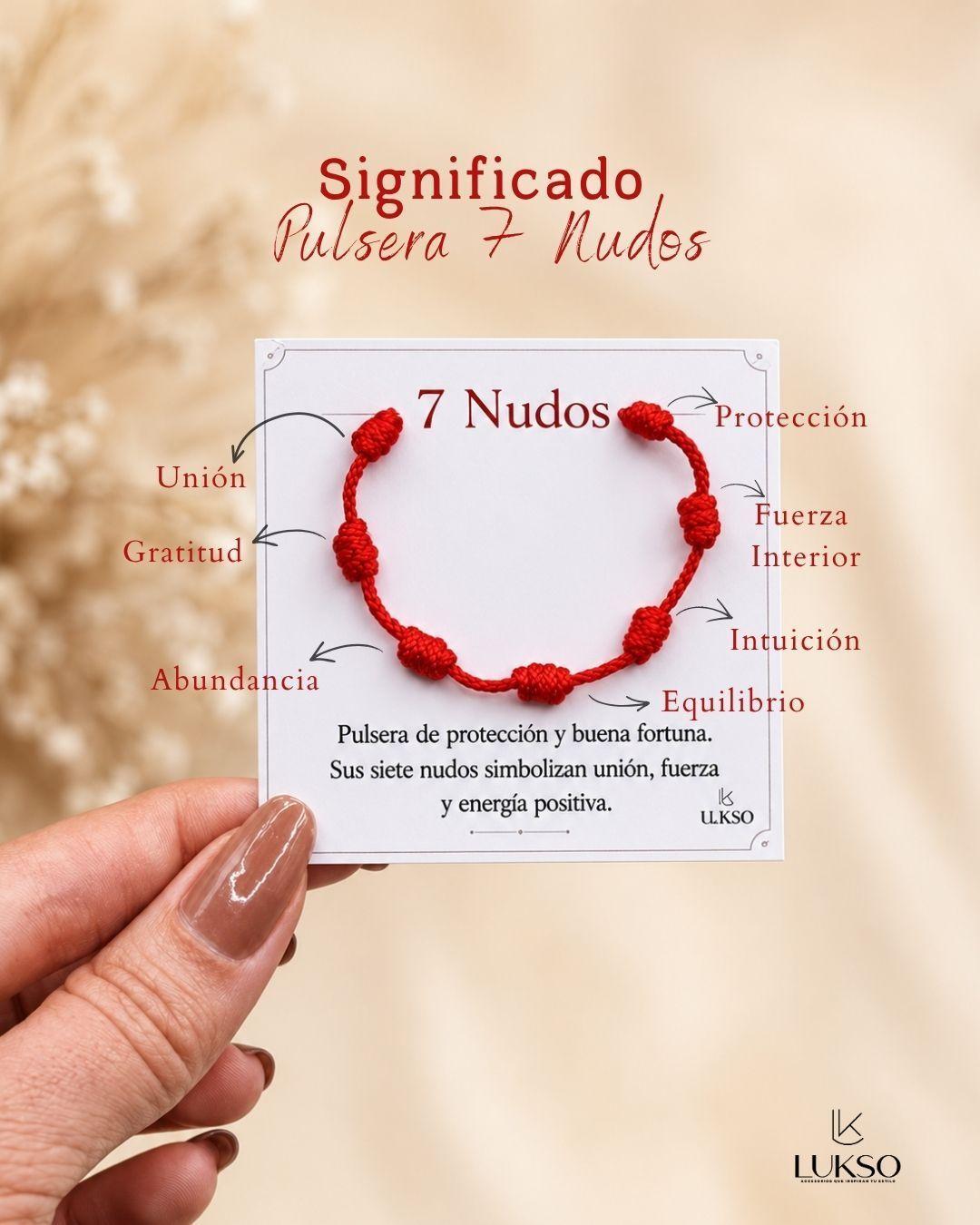 Pulsera Hilo Rojo 7 Nudos Protección Energía Positiva -2