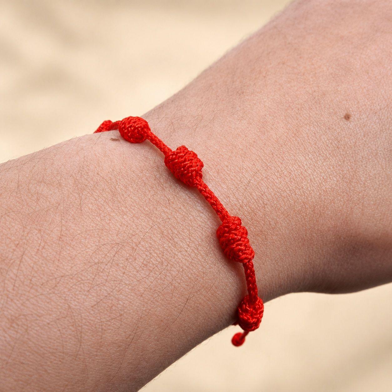 Pulsera Hilo Rojo 7 Nudos Protección Energía Positiva -4