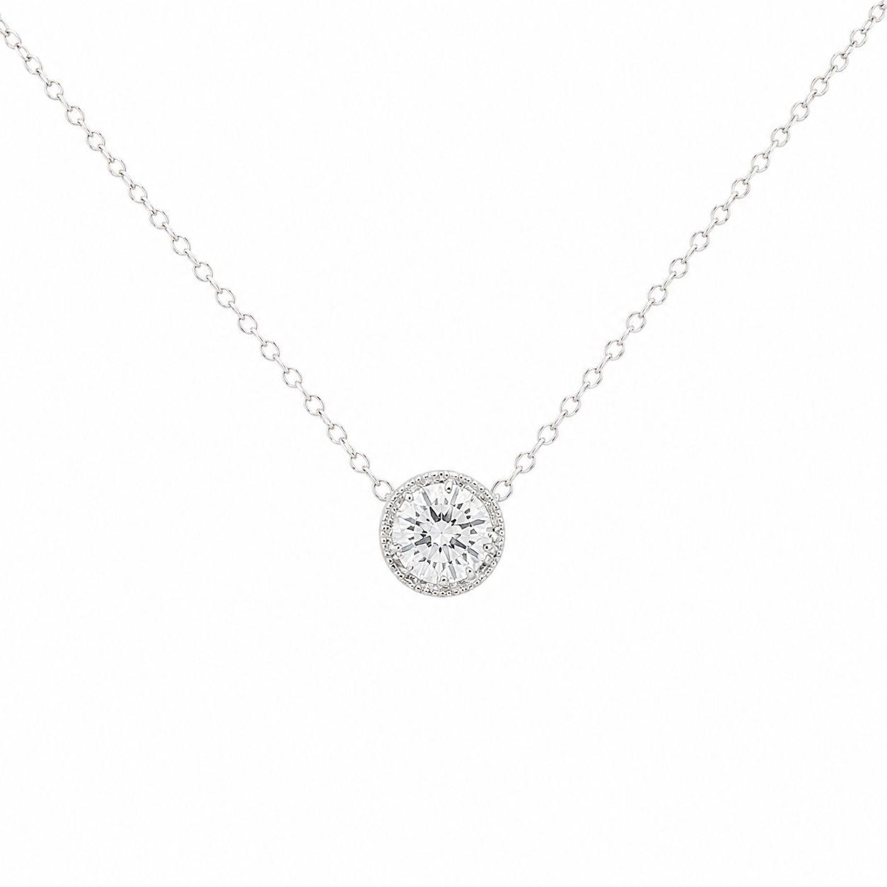 Collar Punto de Luz Circón Plata Ley 925-0