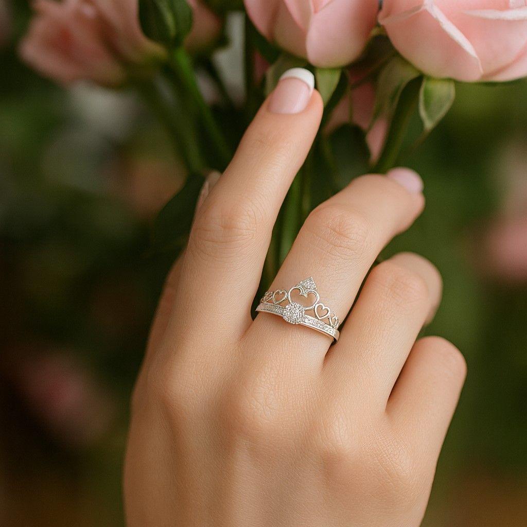 Anillo Corona Circones en Plata 925-2