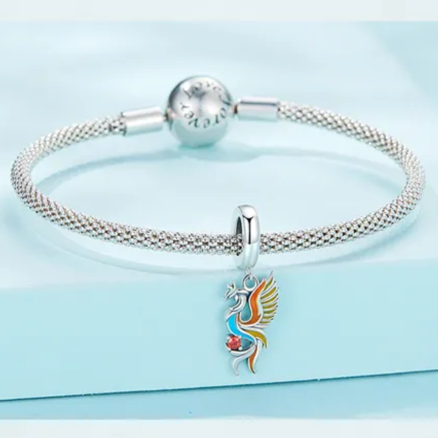 Charm Plata 925 Ave Fénix Símbolo de Fuerza y Renacer-2