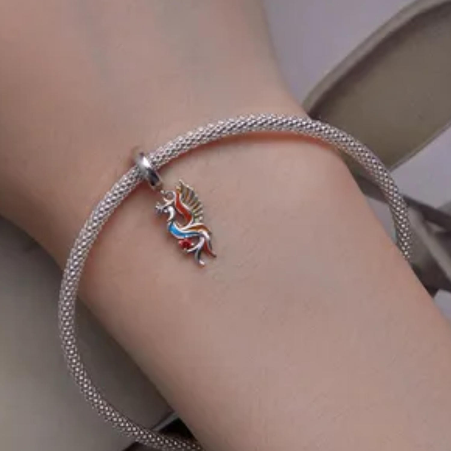 Charm Plata 925 Ave Fénix Símbolo de Fuerza y Renacer-3