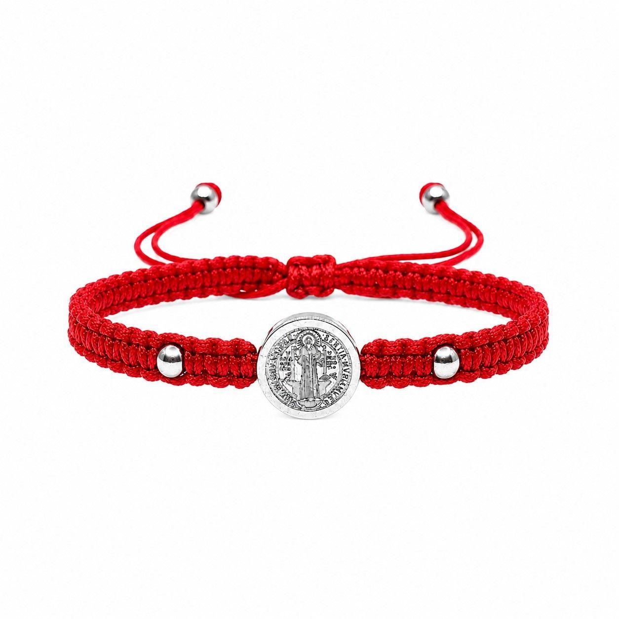 Pulsera Hilo Rojo Baby San Benito Acero Inoxidable-2