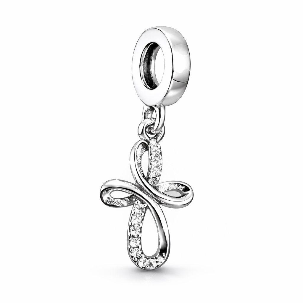 Charm Dije Cruz Circón en Plata 925 -0