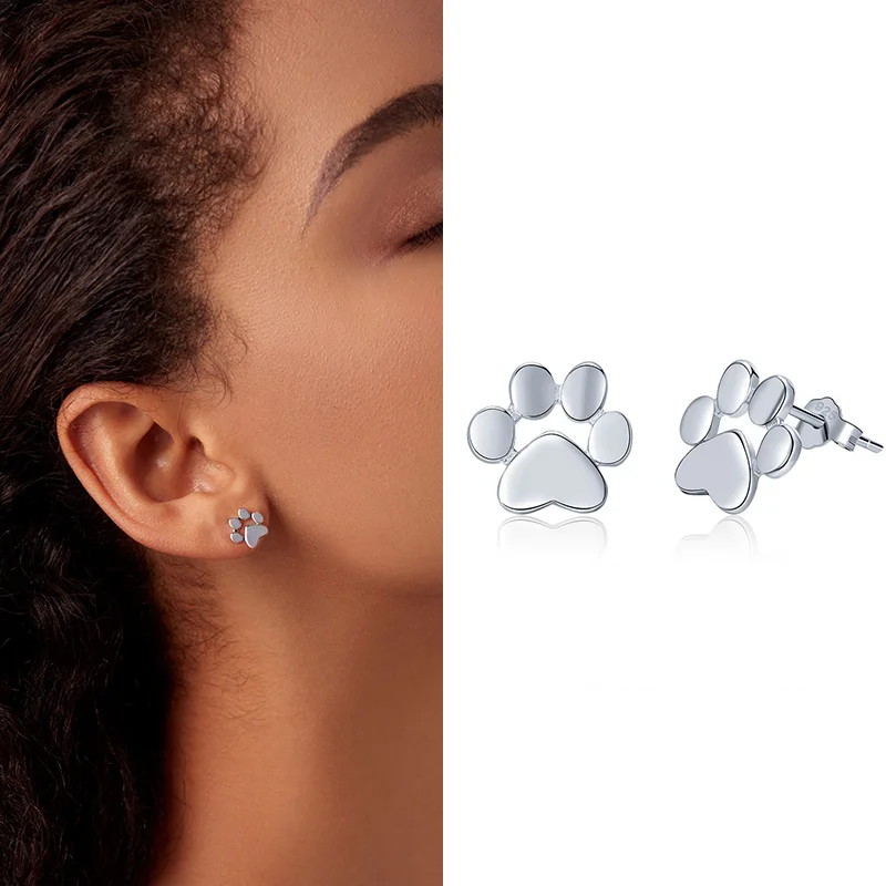 Aros Huella de Perrito en Plata 925-4