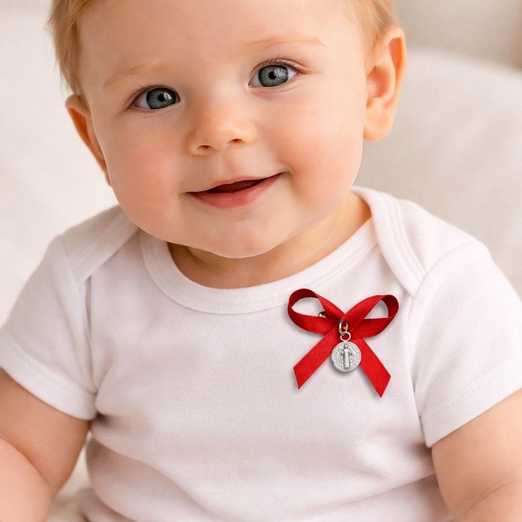 Colgante San Benito Abad con Cinta 8 mm Plata 925-2