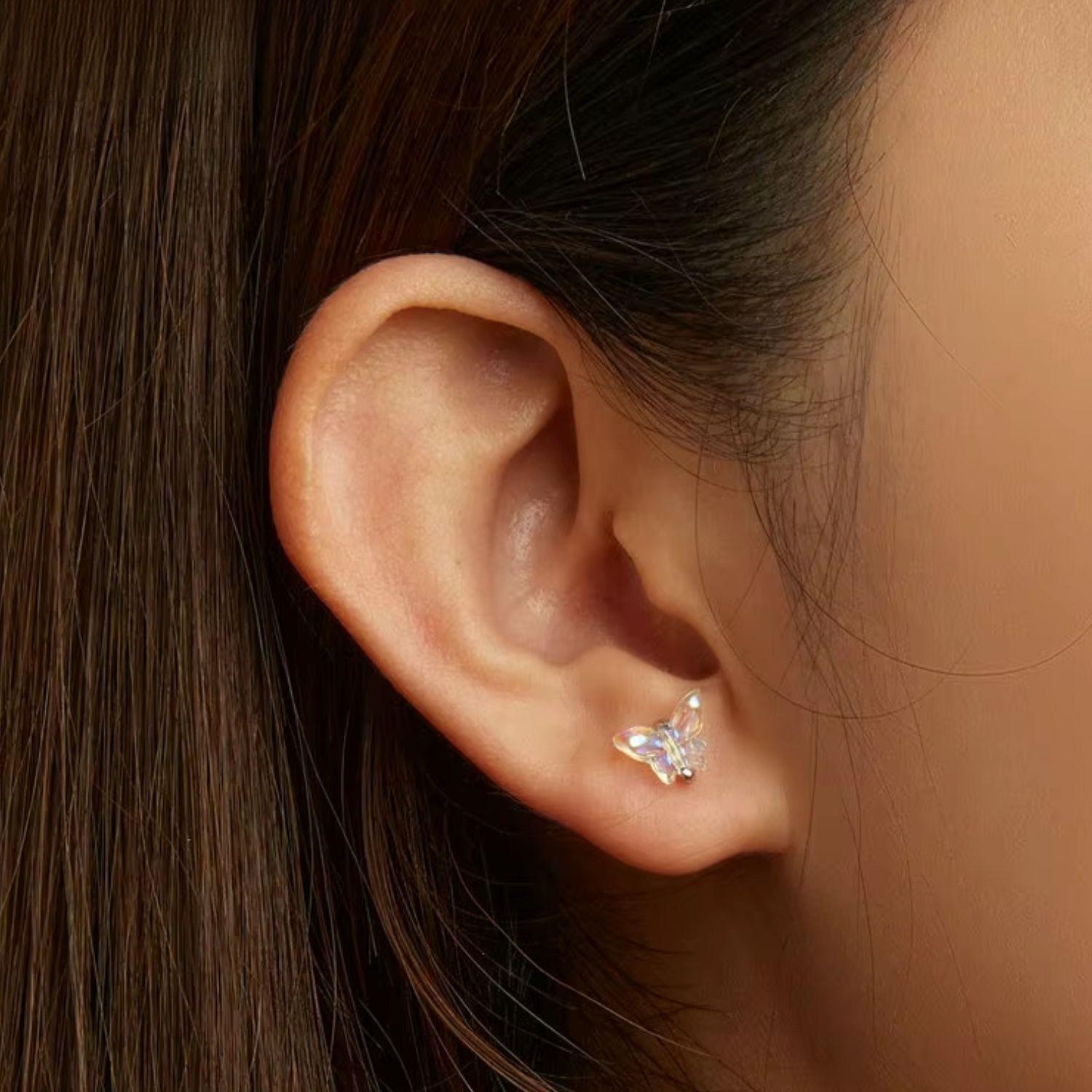 Aros Mariposa Elegante en Plata 925-2