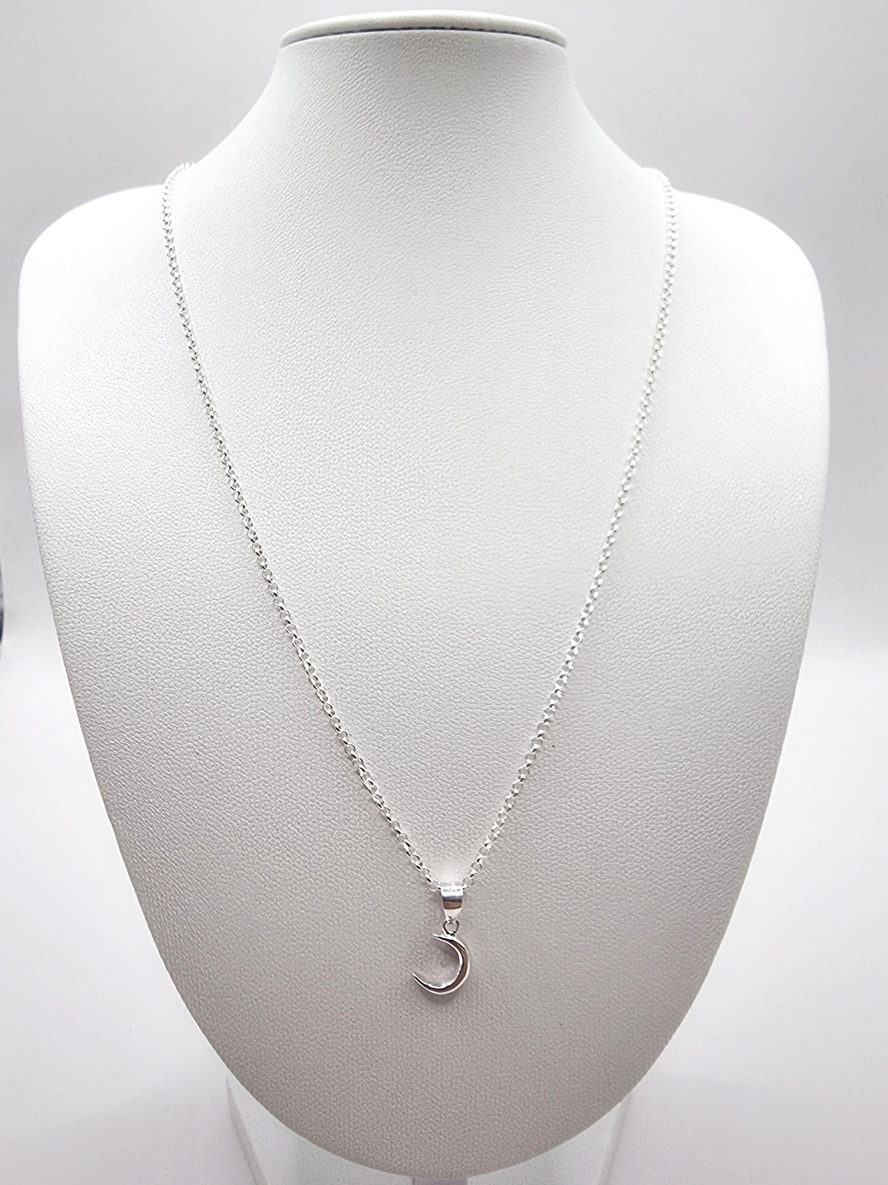 Conjunto Collar y Aros Media Luna en Plata 925 -3