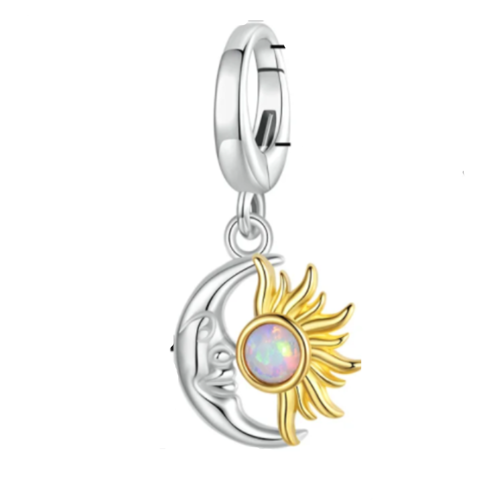 Charm Bohemio Luna Sol Plata 925-0