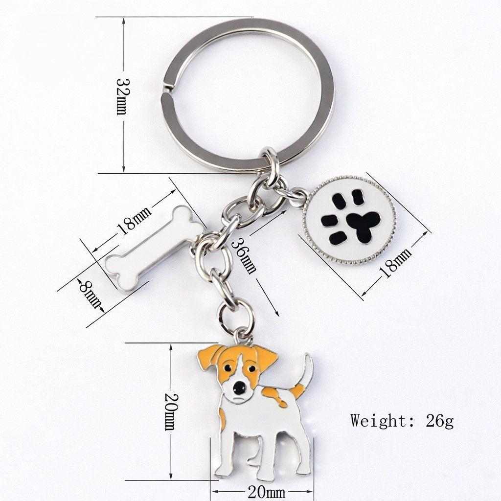 Llavero Perrito Jack Russell Terrier Acero Inoxidable -3