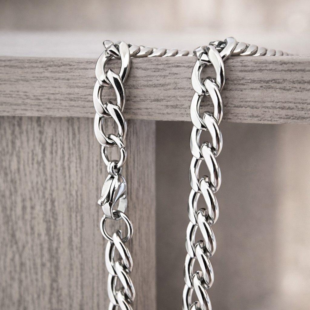 Cadena Cubana Hombre 7mm Acero Inoxidable  -2