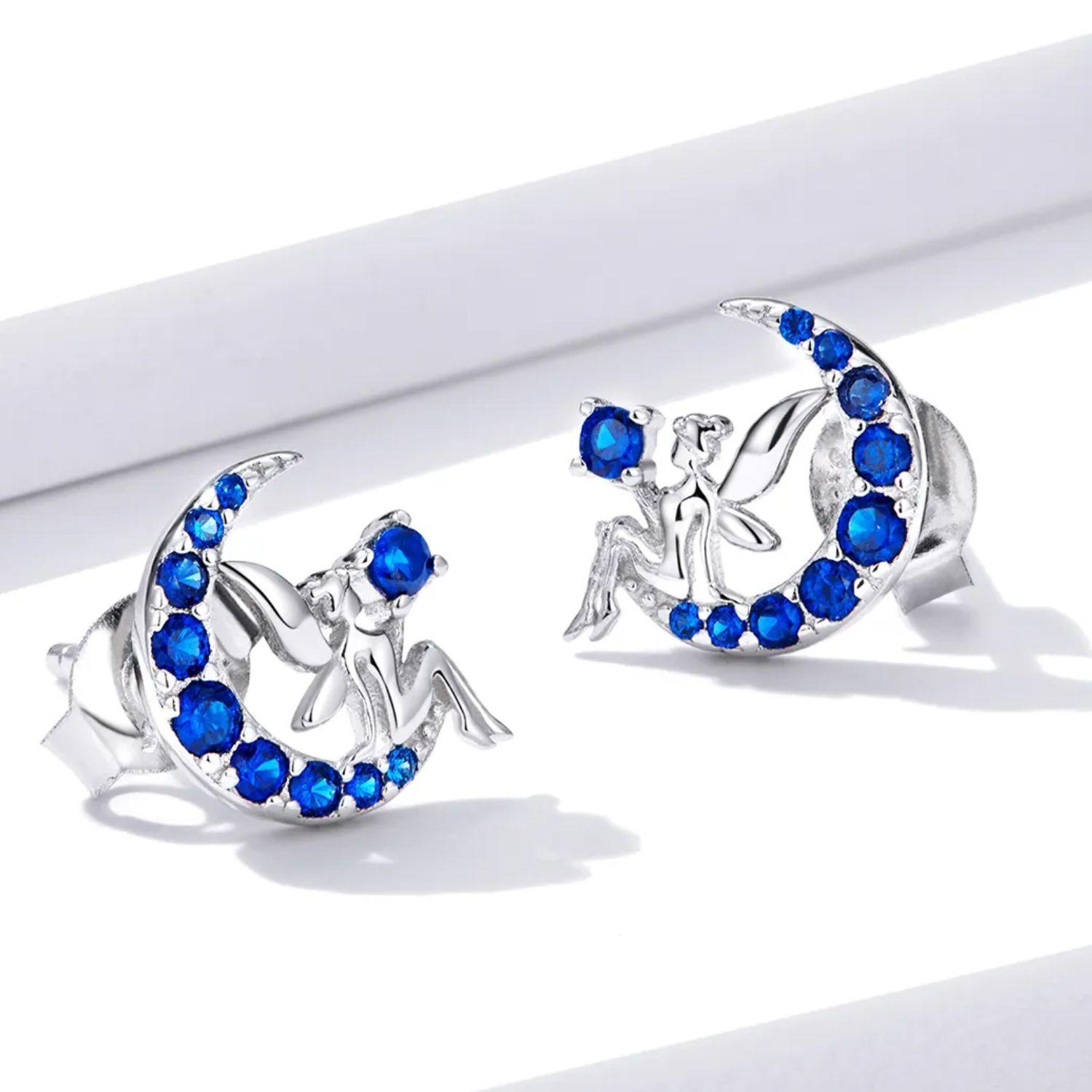 Aros Hada con Luna en Plata 925-2