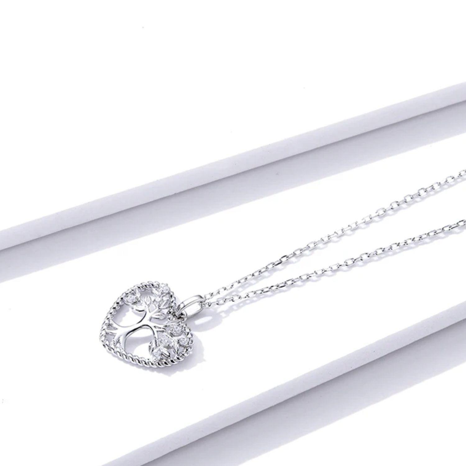 Collar Árbol de la Vida Corazón en Plata 925-2