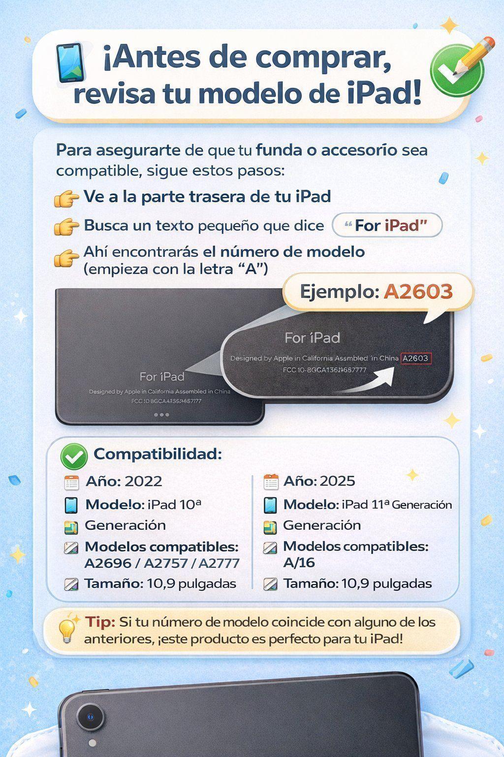 Funda Magic Case OEM para iPad 10th y 11th chip A16-2