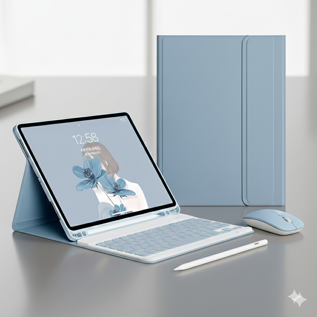 PACK SMART IPAD 10.5 Funda + teclado mouse y lápiz táctil-0
