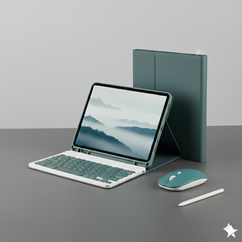 PACK SMART IPAD 10.5 Funda + teclado mouse y lápiz táctil-0