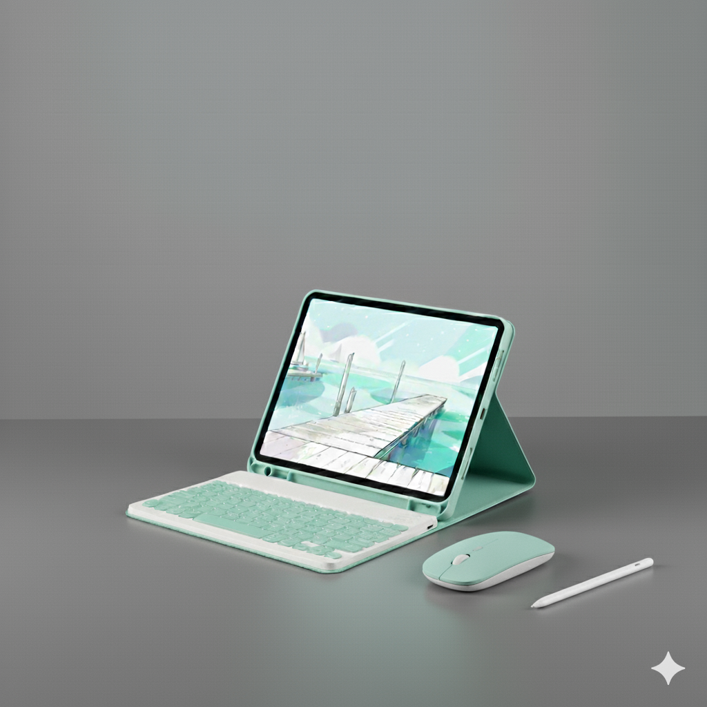 PACK SMART IPAD 10.5 Funda + teclado mouse y lápiz táctil-0