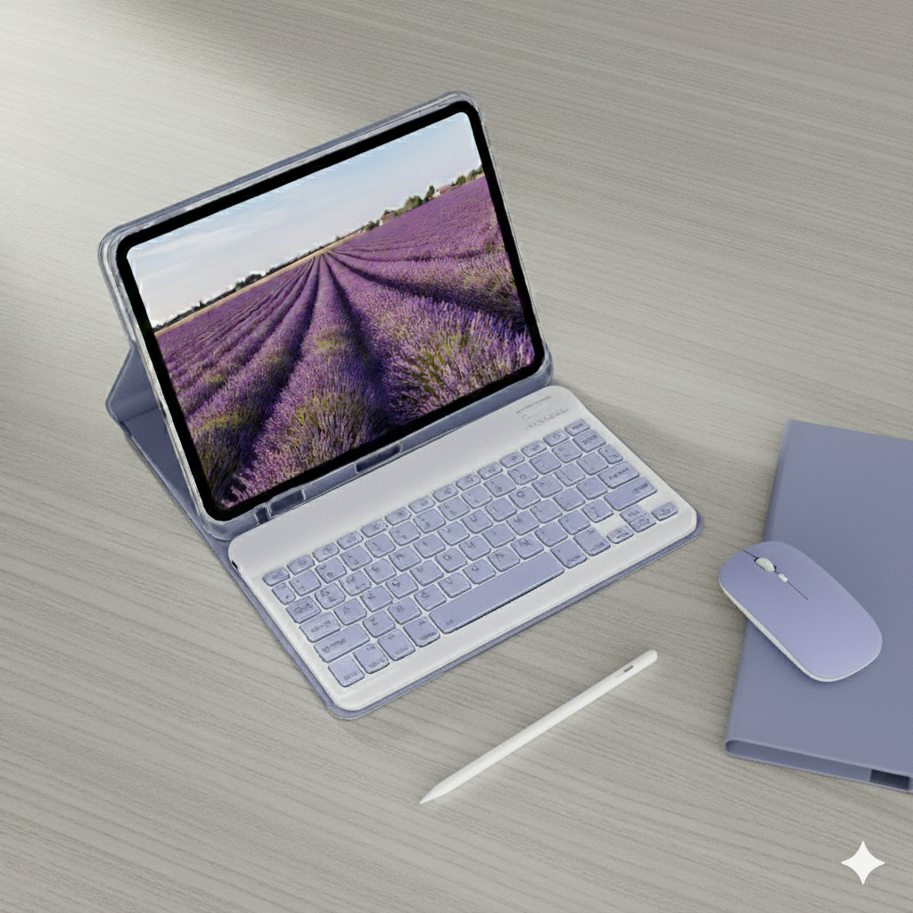 PACK SMART IPAD 10.5 Funda + teclado mouse y lápiz táctil-0