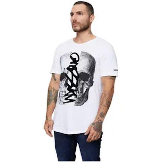 Polera Larga Mossimo Skull 4 Hombre Manga Corta-0