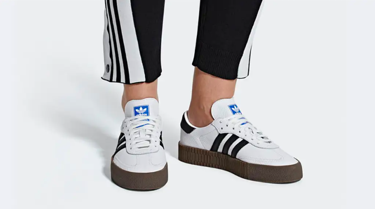 Zapatilla Adidas Sambarose Plataforma Mujer Blanco AQ1134-4