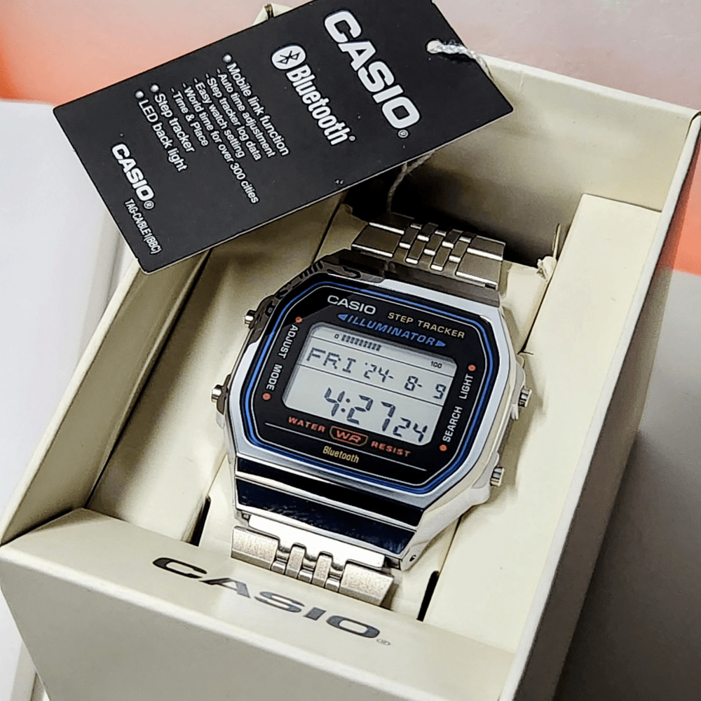 RELOJ CASIO ABL-100WE-1ADF BLUETOOTH UNISEX PLATEADO-4