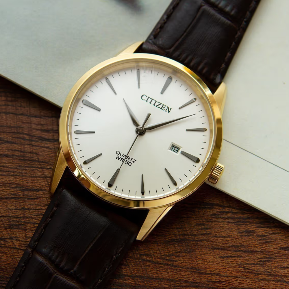  RELOJ CITIZEN BI5002-14A HOMBRE QUARTZ DORADO CORREA CUERO-2
