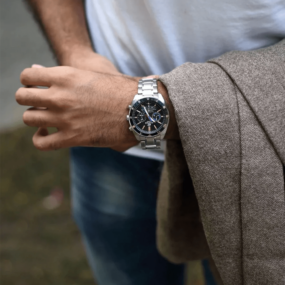 RELOJ CASIO EDIFICE EFV-590D-1AVUDF HOMBRE PLATEADO -1