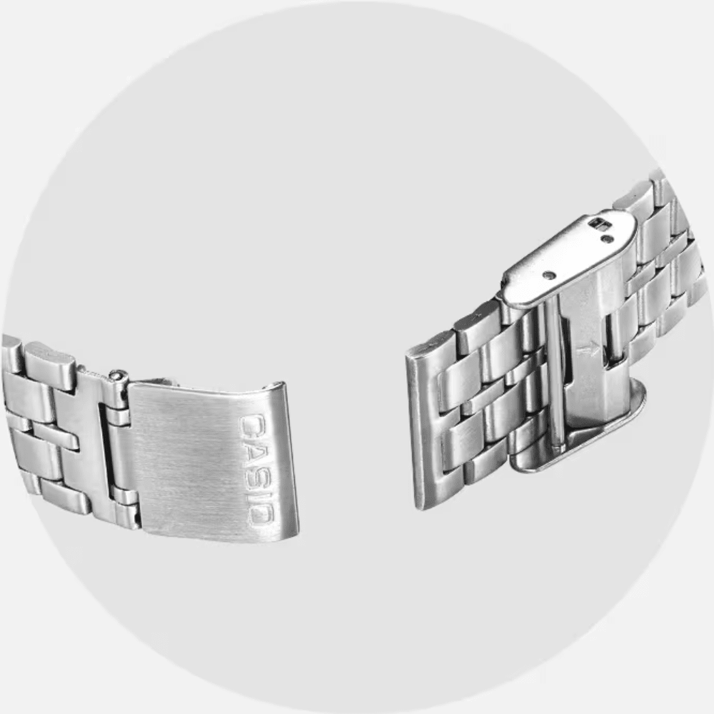 RELOJ CASIO A158WA-1DF VINTAGE PLATEADO UNISEX -3