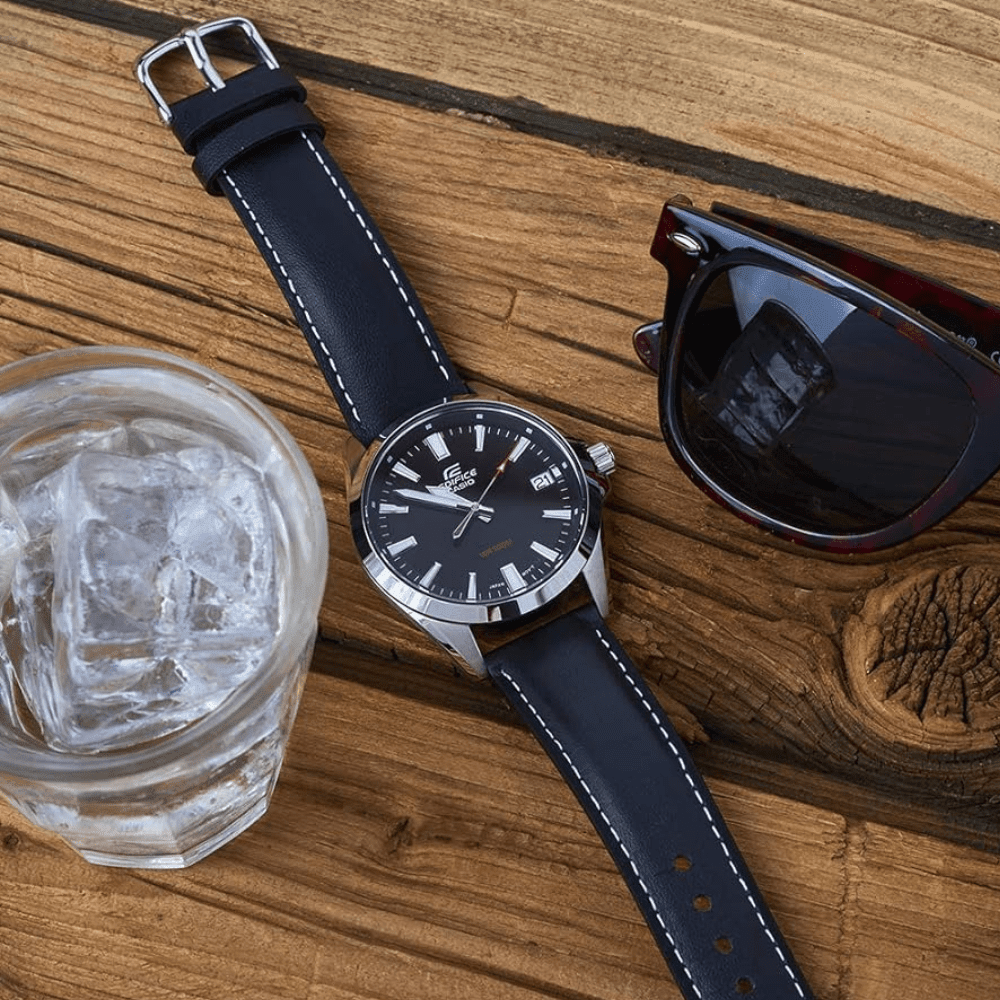 RELOJ CASIO EDIFICE EFR-100L-1AVUDF HOMBRE PLATEADO NEGRO -3