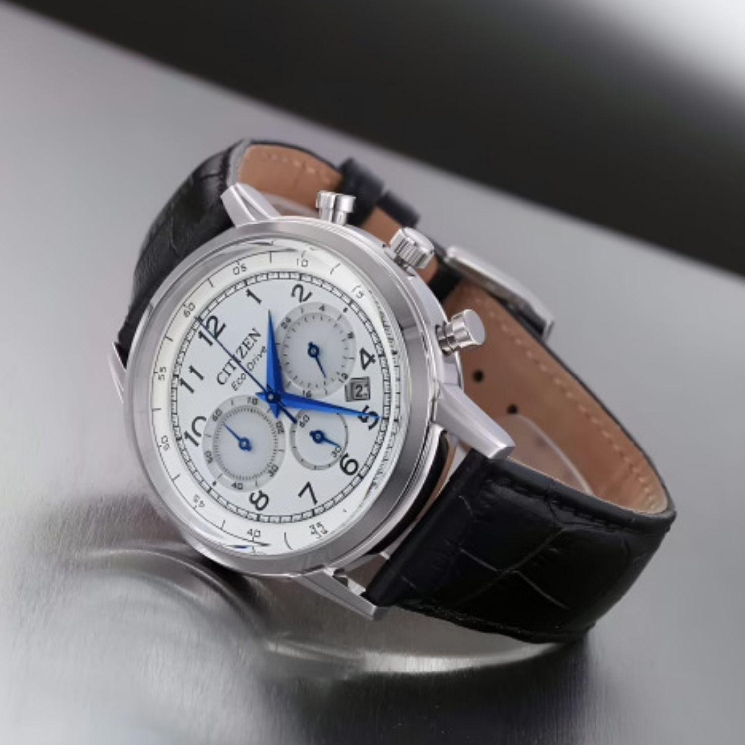 Reloj Citizen Eco-Drive CA4630-02A Chrono Cuero Hombre-3