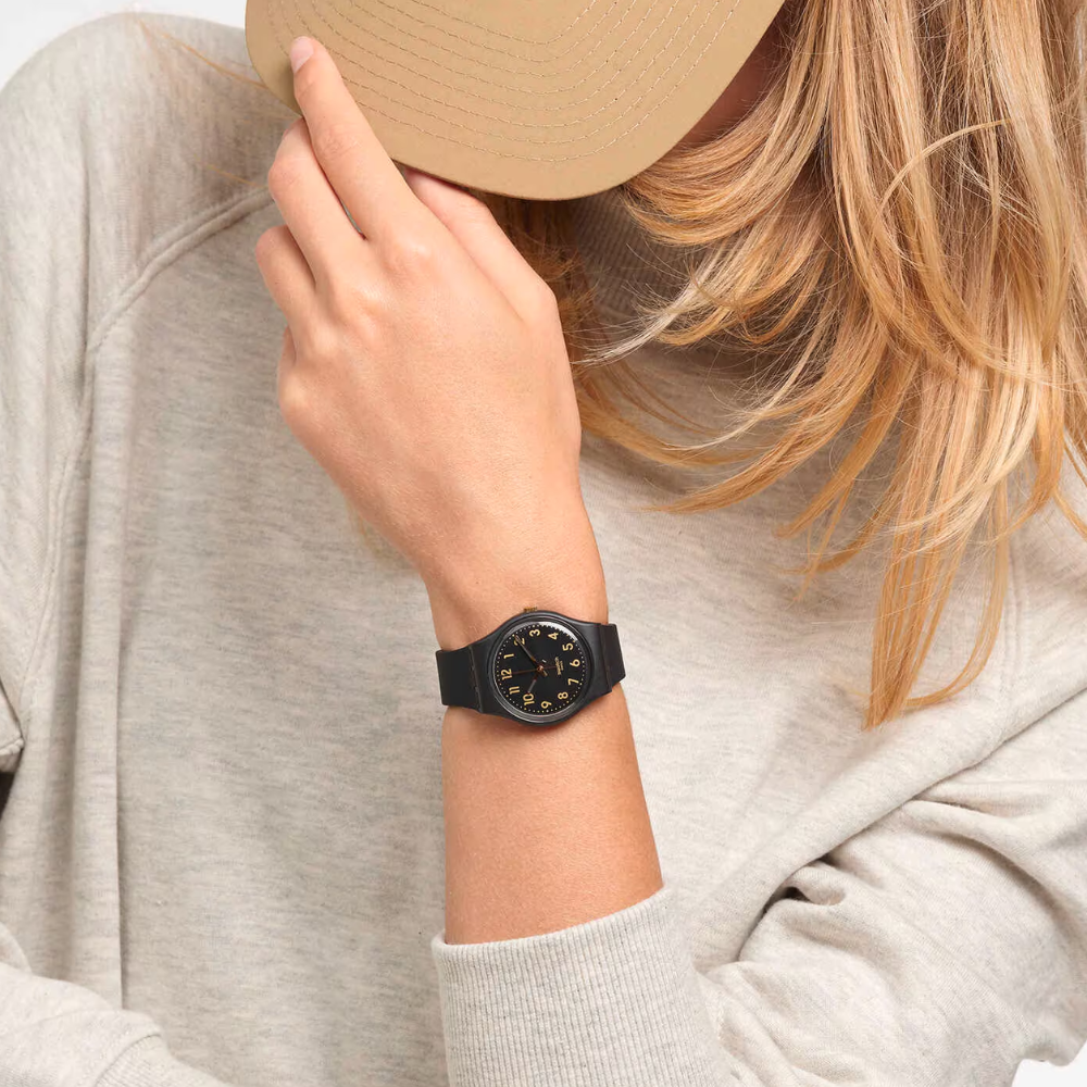 RELOJ SWATCH SO28B113 GOLDEN TAC NEGRO UNISEX-2