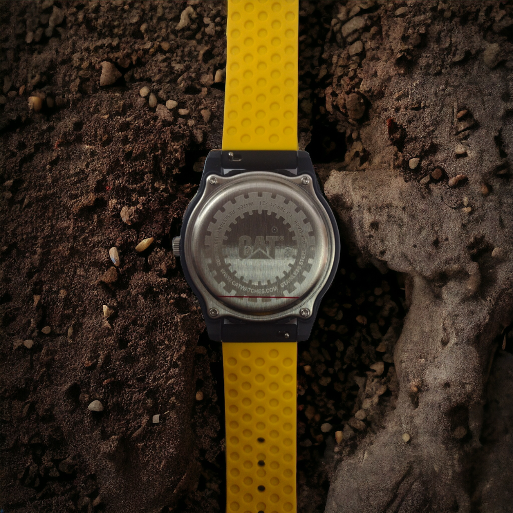  RELOJ CAT LJ-160-21-721 INSIGNIA NEGRO AMARILLO HOMBRE-3