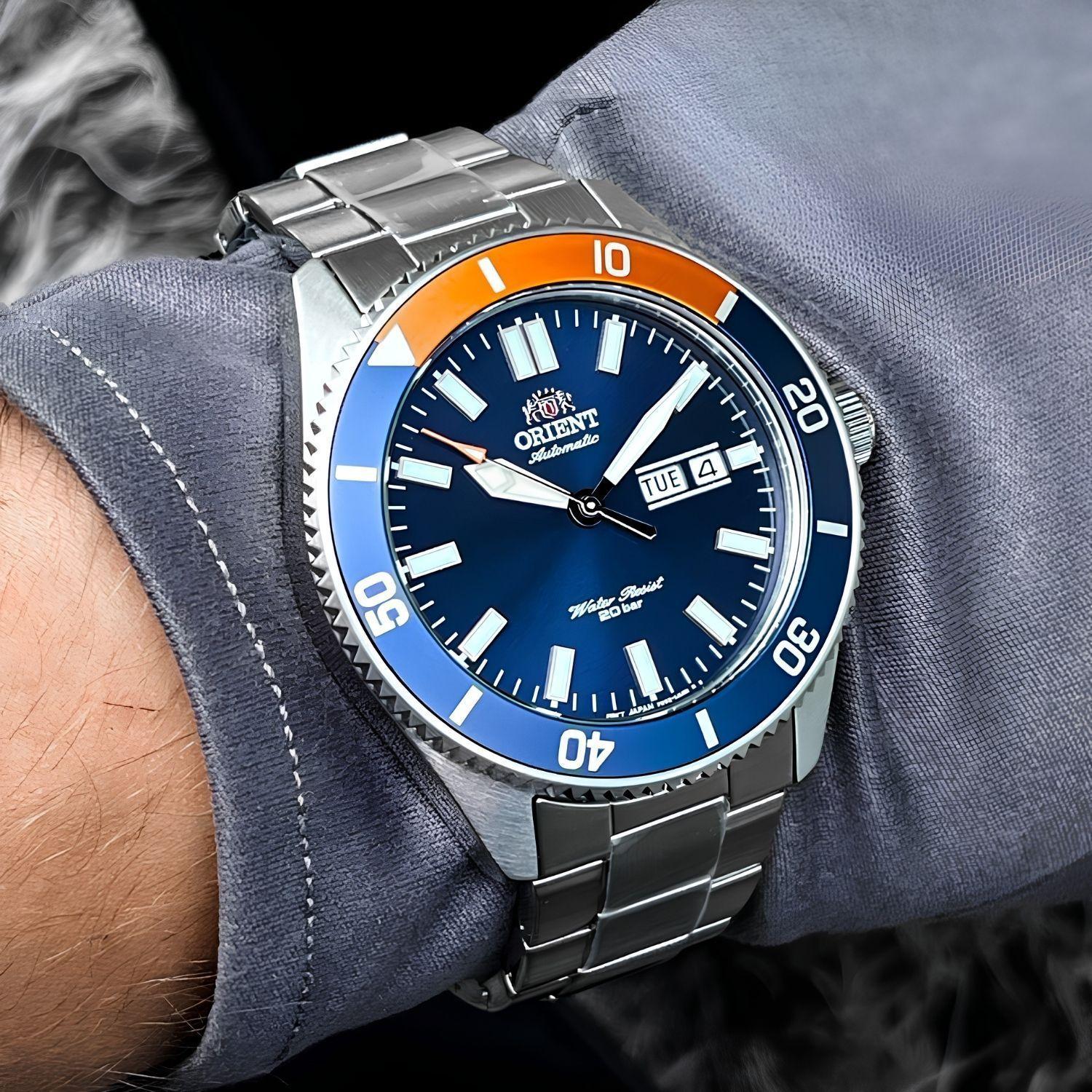 Reloj Orient Kanno RA-AA0913L Diver Automático Deportivo Plateado Azul Hombre-1
