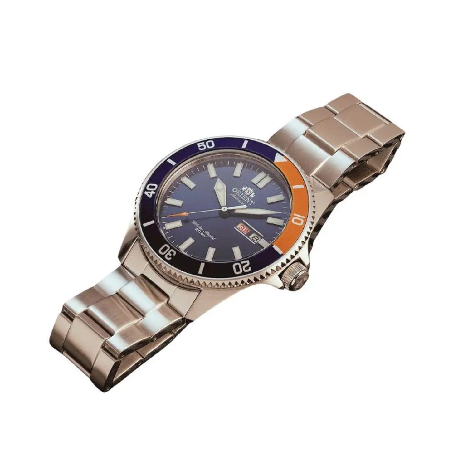 Reloj Orient Kanno RA-AA0913L Diver Automático Deportivo Plateado Azul Hombre-5
