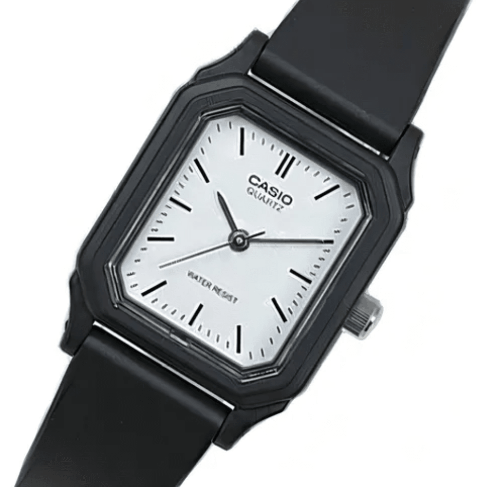 RELOJ CASIO LQ-142-7EDF CUADRADO INDICE MUJER NEGRO-2