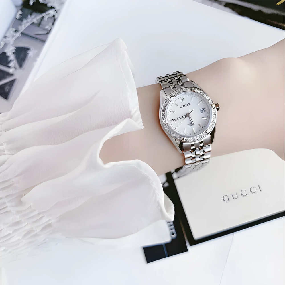 RELOJ CITIZEN EU6060-55D QUARTZ PLATEADO MUJER-2