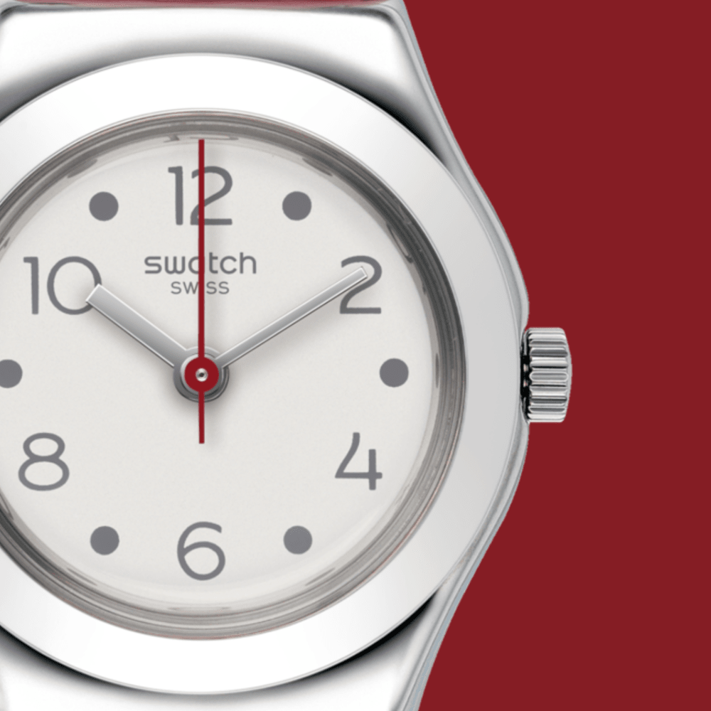 RELOJ SWATCH YSS307 CITE VIBE PLATEADO MUJER ROJO-1