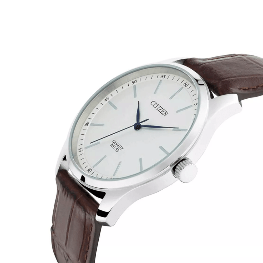 RELOJ CITIZEN BH5000-08A QUARTZ PLATEADO CORREA CAFE-2