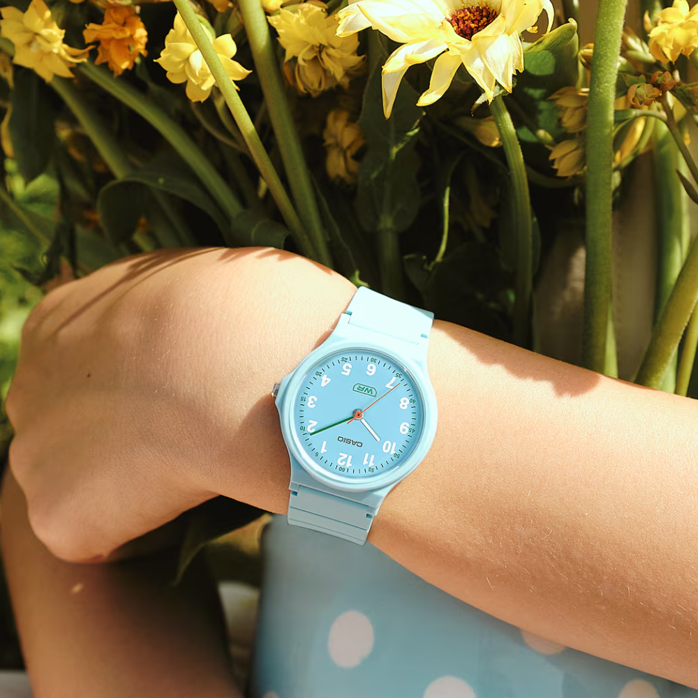 RELOJ CASIO LQ-24B-2BDF CELESTE MUJER RESINA ANALOGO-2